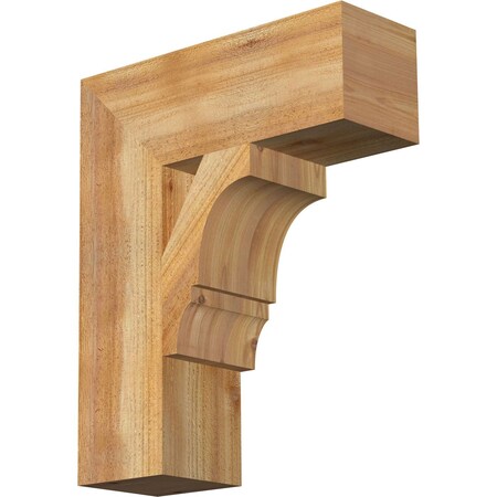 Balboa Block Rough Sawn Bracket, Western Red Cedar, 6"W x 18"D x 22"H